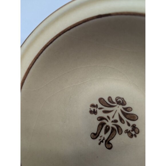 Set of 4 Pfaltzgraff Village Tan Dessert Bowl USA 5 1/4" Rimmed - Picture 6 of 12